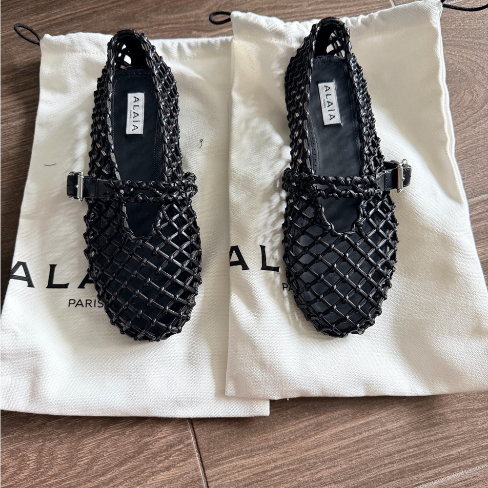 Alaia BALLET FLATS IN BRAIDED LAMBSKIN